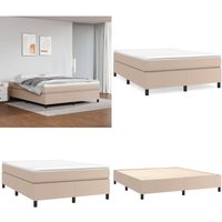 Boxspringbett Matratze Cappuccino-Braun 180x200 cm Kunstleder - Boxspringbett - Doppelbett - Bettenrahmen - Kunstlederbett - Luxusbett - Home & Living Boxspringbett Matratze Cappuccino-Braun 180x200 cm Kunstleder - Boxspringbett - Doppelbett - Bettenrahmen - Kunstlederbett - Luxusbett - Home & Living von VIDAXL