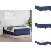 Vidaxl - Boxspringbett mit Matratze Blau 140x190 cm Stoff - Boxspringbett - Doppelbett - Bettenrahmen - Matratze - Matratzenauflage von VIDAXL