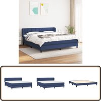 Vidaxl - Boxspringbett mit Matratze Blau 160x200 cm Stoff - Boxspringbett - Doppelbett - Schlafsofa - Blau - Bettenrahmen Vidaxl - Boxspringbett mit Matratze Blau 160x200 cm Stoff - Boxspringbett - Doppelbett - Schlafsofa - Blau - Bettenrahmen von VIDAXL