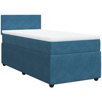 Boxspringbett mit Matratze Blau 80x200 cm Samt Vidaxl von VIDAXL