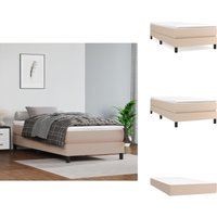 Boxspringbett mit Matratze Cappuccino-Braun 80x200cm Kunstleder - Boxspringbett - Betten - Doppelbett - Kunstlederbett - Lattenrost Boxspringbett mit Matratze Cappuccino-Braun 80x200cm Kunstleder - Boxspringbett - Betten - Doppelbett - Kunstlederbett - Lattenrost von VIDAXL