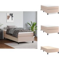 Vidaxl - Boxspringbett mit Matratze Cappuccino-Braun 80x200cm Kunstleder - Boxspringbett - Betten - Doppelbett - Lattenrost - Kunstlederbett Vidaxl - Boxspringbett mit Matratze Cappuccino-Braun 80x200cm Kunstleder - Boxspringbett - Betten - Doppelbett - Lattenrost - Kunstlederbett von VIDAXL
