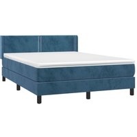 Vidaxl - Boxspringbett mit Matratze Dunkelblau 140x200 cm Samt Vidaxl - Boxspringbett mit Matratze Dunkelblau 140x200 cm Samt von VIDAXL