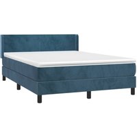 Boxspringbett mit Matratze Dunkelblau 140x200 cm Samt vidaXL Boxspringbett mit Matratze Dunkelblau 140x200 cm Samt vidaXL von VIDAXL
