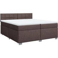 Boxspringbett mit Matratze Dunkelbraun 200x200 cm Stoff Vidaxl Boxspringbett mit Matratze Dunkelbraun 200x200 cm Stoff Vidaxl von VIDAXL
