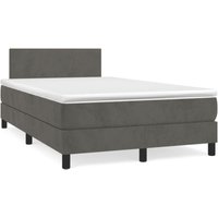 Boxspringbett mit Matratze Dunkelgrau 120x190 cm Samt Vidaxl Boxspringbett mit Matratze Dunkelgrau 120x190 cm Samt Vidaxl von VIDAXL