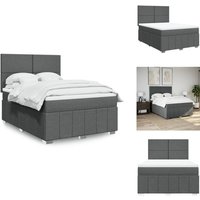 Boxspringbett mit Matratze Dunkelgrau 140x200 cm Stoff - Boxspringbett - Boxspringbetten - Bett - Schlafzimmermöbel Boxspringbett mit Matratze Dunkelgrau 140x200 cm Stoff - Boxspringbett - Boxspringbetten - Bett - Schlafzimmermöbel von VIDAXL