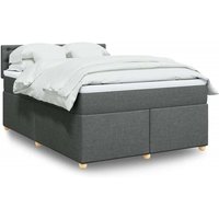 Boxspringbett mit Matratze Dunkelgrau 140x200 cm Stoff Vidaxl Boxspringbett mit Matratze Dunkelgrau 140x200 cm Stoff Vidaxl von VIDAXL