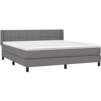 Boxspringbett mit Matratze Dunkelgrau 180x200 cm Stoff Vidaxl von VIDAXL