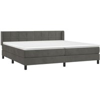 Boxspringbett mit Matratze Dunkelgrau 200x200 cm Samt Vidaxl Boxspringbett mit Matratze Dunkelgrau 200x200 cm Samt Vidaxl von VIDAXL