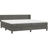 Boxspringbett mit Matratze Dunkelgrau 200x200 cm Samt Vidaxl Boxspringbett mit Matratze Dunkelgrau 200x200 cm Samt Vidaxl von VIDAXL