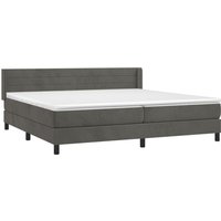 Boxspringbett mit Matratze Dunkelgrau 200x200 cm Samt Vidaxl Boxspringbett mit Matratze Dunkelgrau 200x200 cm Samt Vidaxl von VIDAXL