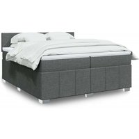 Boxspringbett mit Matratze Dunkelgrau 200x200 cm Stoff Vidaxl Boxspringbett mit Matratze Dunkelgrau 200x200 cm Stoff Vidaxl von VIDAXL