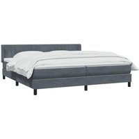 Boxspringbett mit Matratze Dunkelgrau 200x210 cm Samt vidaXL von VIDAXL