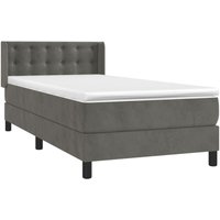 Boxspringbett,Schlafzimmerbett mit Matratze Dunkelgrau 80x200 cm Samt Vidaxl Boxspringbett,Schlafzimmerbett mit Matratze Dunkelgrau 80x200 cm Samt Vidaxl von VIDAXL