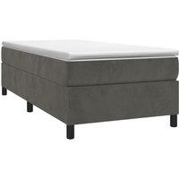 Boxspringbett mit Matratze Dunkelgrau 80x200 cm Samt vidaXL von VIDAXL