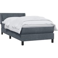Boxspringbett mit Matratze Dunkelgrau 90x210 cm Samt vidaXL von VIDAXL