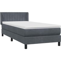 Boxspringbett mit Matratze Dunkelgrau 90x220 cm Samt vidaXL Boxspringbett mit Matratze Dunkelgrau 90x220 cm Samt vidaXL von VIDAXL