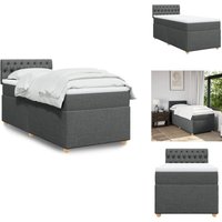 Boxspringbett mit Matratze Dunkelgrau Stoff - Boxspringbett - Einzelbett - Bettsofa - Schlafsystem - Doppelbett Boxspringbett mit Matratze Dunkelgrau Stoff - Boxspringbett - Einzelbett - Bettsofa - Schlafsystem - Doppelbett von VIDAXL