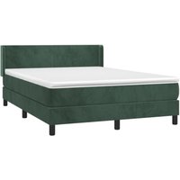 Boxspringbett mit Matratze Dunkelgrün 140x190 cm Samt Vidaxl Boxspringbett mit Matratze Dunkelgrün 140x190 cm Samt Vidaxl von VIDAXL