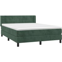 Vidaxl - Boxspringbett mit Matratze Dunkelgrün 140x190 cm Samt Vidaxl - Boxspringbett mit Matratze Dunkelgrün 140x190 cm Samt von VIDAXL