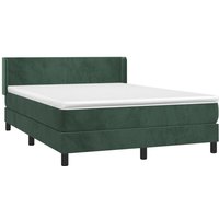 Boxspringbett mit Matratze Dunkelgrün 140x200 cm Samt Vidaxl Boxspringbett mit Matratze Dunkelgrün 140x200 cm Samt Vidaxl von VIDAXL