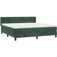 Vidaxl - Boxspringbett mit Matratze Dunkelgrün 160x200 cm Samt Vidaxl - Boxspringbett mit Matratze Dunkelgrün 160x200 cm Samt von VIDAXL