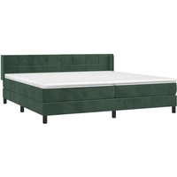 Boxspringbett mit Matratze Dunkelgrün 200x200 cm Samt Vidaxl von VIDAXL