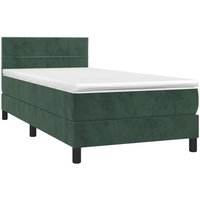 Boxspringbett mit Matratze Dunkelgrün 80x200 cm Samt vidaXL Boxspringbett mit Matratze Dunkelgrün 80x200 cm Samt vidaXL von VIDAXL