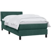 Boxspringbett mit Matratze Dunkelgrün 80x210 cm Samt Vidaxl von VIDAXL