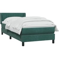 Boxspringbett mit Matratze Dunkelgrün 80x220 cm Samt Vidaxl von VIDAXL