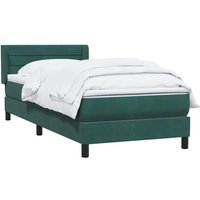 Boxspringbett mit Matratze Dunkelgrün 80x220 cm Samt Vidaxl von VIDAXL