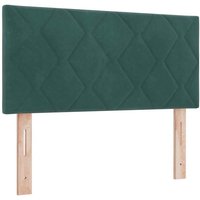 Boxspringbett mit Matratze Schwarz 100x200 cm Velvet Dunkelgrün Vidaxl von VIDAXL