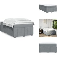 Boxspringbett mit Matratze Hellgrau 120x200 cm Stoff - Boxspringbett - Boxspringbetten - Bett - Bett Mit Stauraum von VIDAXL