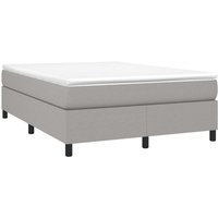 Boxspringbett mit Matratze Hellgrau 140x190 cm Stoff vidaXL von VIDAXL