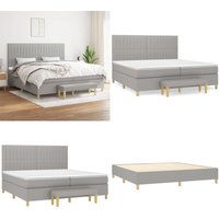 Boxspringbett mit Matratze Hellgrau 200x200 cm Stoff - Boxspringbett - Doppelbett - Bettenrahmen - Schlafsofa - Wohnraumgestaltung - Home & Living Boxspringbett mit Matratze Hellgrau 200x200 cm Stoff - Boxspringbett - Doppelbett - Bettenrahmen - Schlafsofa - Wohnraumgestaltung - Home & Living von VIDAXL