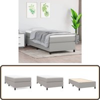 Boxspringbett mit Matratze Hellgrau 80x200 cm Stoff - Boxspringbett - Doppelbett - Bettsofa - Lattenrost - Federkernmatratze Boxspringbett mit Matratze Hellgrau 80x200 cm Stoff - Boxspringbett - Doppelbett - Bettsofa - Lattenrost - Federkernmatratze von VIDAXL