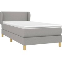 Boxspringbett mit Matratze Hellgrau 90x200 cm Stoff Vidaxl von VIDAXL