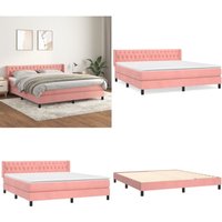 Boxspringbett mit Matratze Rosa 180x200 cm Samt - Samtbett - Boxspringbett - Doppelbett - Rosa Bett - Schlafzimmermöbel - Home & Living Boxspringbett mit Matratze Rosa 180x200 cm Samt - Samtbett - Boxspringbett - Doppelbett - Rosa Bett - Schlafzimmermöbel - Home & Living von VIDAXL