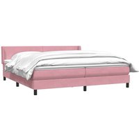 Boxspringbett mit Matratze Rosa 180x220 cm Samt Vidaxl von VIDAXL