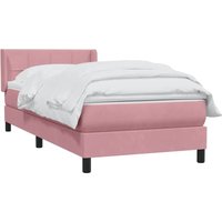 Boxspringbett mit Matratze Rosa 80x220 cm Samt Vidaxl von VIDAXL