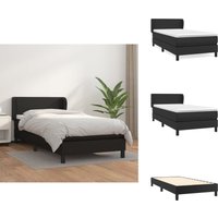 Vidaxl - Boxspringbett mit Matratze Schwarz 100x200 cm Kunstleder - Boxspringbett - Betten - Doppelbett - Luxusbett - Schwarzes Bett Vidaxl - Boxspringbett mit Matratze Schwarz 100x200 cm Kunstleder - Boxspringbett - Betten - Doppelbett - Luxusbett - Schwarzes Bett von VIDAXL