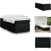 Boxspringbett mit Matratze Schwarz 100x200 cm Stoff - Boxspringbett - Doppelbett - Schlafsystem - Bettenrahmen - Federkernmatratze Boxspringbett mit Matratze Schwarz 100x200 cm Stoff - Boxspringbett - Doppelbett - Schlafsystem - Bettenrahmen - Federkernmatratze von VIDAXL