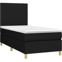 Boxspringbett mit Matratze Schwarz 100x200 cm Stoff Vidaxl von VIDAXL