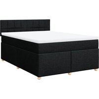 Boxspringbett mit Matratze Schwarz 140x190 cm Stoff Vidaxl von VIDAXL