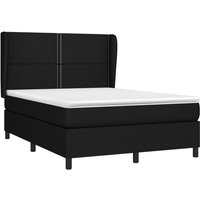 Boxspringbett mit Matratze Schwarz 140x200 cm Stoff vidaXL von VIDAXL