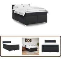 Boxspringbett mit Matratze Schwarz 160x200 cm Kunstleder - Boxspringbett - Doppelbett - Bettsofa - Schlafsystem - Luxusbett Boxspringbett mit Matratze Schwarz 160x200 cm Kunstleder - Boxspringbett - Doppelbett - Bettsofa - Schlafsystem - Luxusbett von VIDAXL