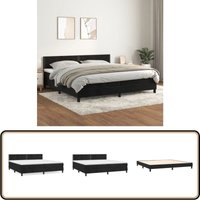 Boxspringbett mit Matratze Schwarz 200x200 cm Samt - Samtbett - Boxspringbett - Doppelbett - Luxusbett - Hochwertiges Bett Boxspringbett mit Matratze Schwarz 200x200 cm Samt - Samtbett - Boxspringbett - Doppelbett - Luxusbett - Hochwertiges Bett von VIDAXL