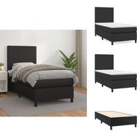Boxspringbett mit Matratze Schwarz 80x200 cm Kunstleder - Boxspringbett - Betten - Doppelbett - Luxusbett - Schwarzes Bett Boxspringbett mit Matratze Schwarz 80x200 cm Kunstleder - Boxspringbett - Betten - Doppelbett - Luxusbett - Schwarzes Bett von VIDAXL