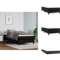 Vidaxl - Boxspringbett mit Matratze Schwarz 80x200 cm Kunstleder - Boxspringbett - Doppelbett - Bettenrahmen - Kunstlederbett - Schwarzes Bett von VIDAXL
